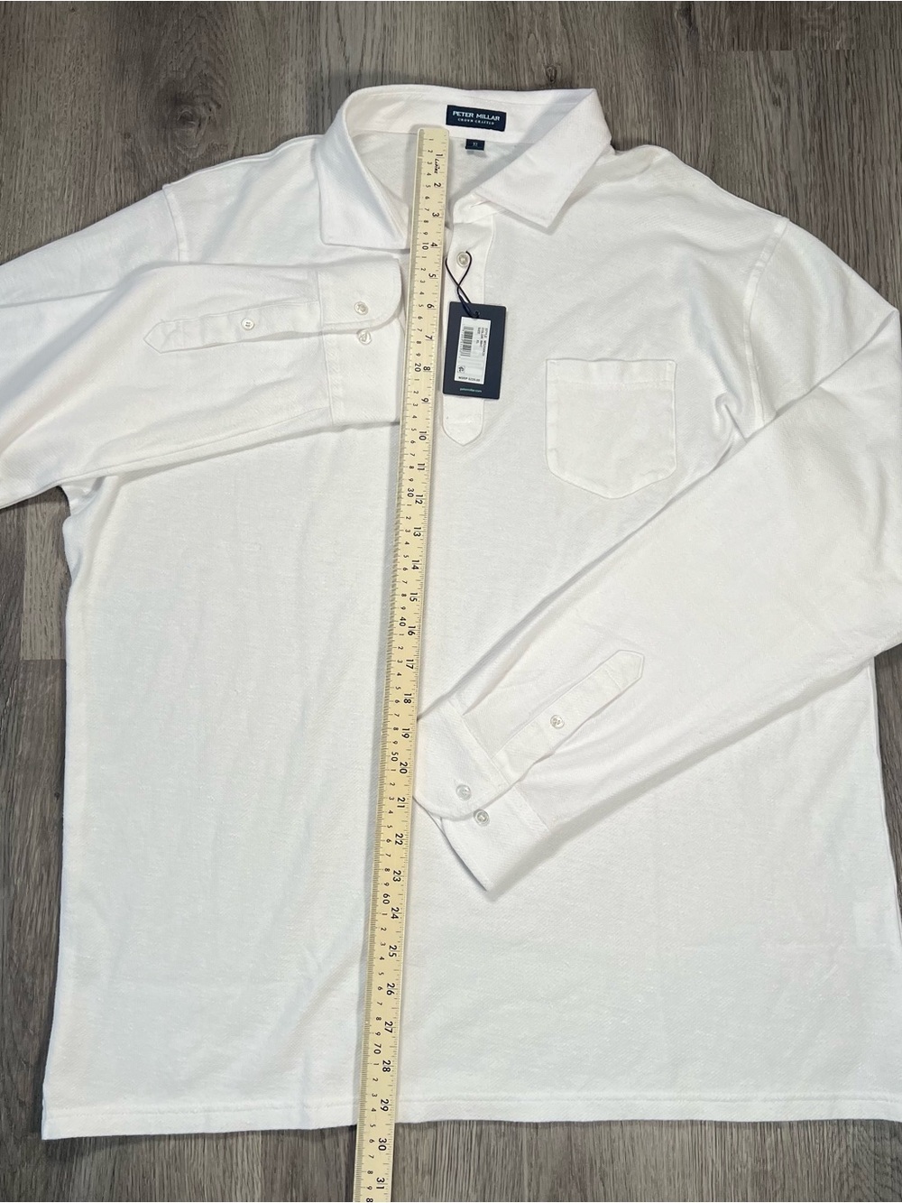 NWT $225 Peter Millar Crown Crafted Croxley Cotton Linen L/S Polo MS25XK33 XL - Picture 8 of 12